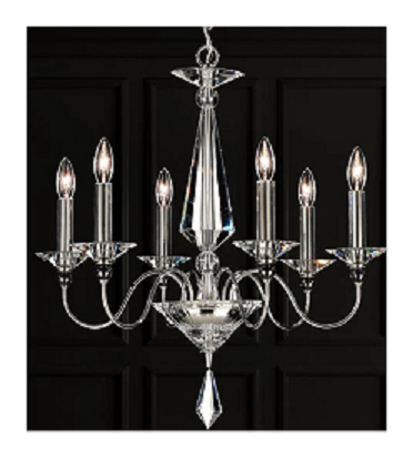 Dramatic 6-Light Crystal Chandelier by Schonbek - Wow!!, View more