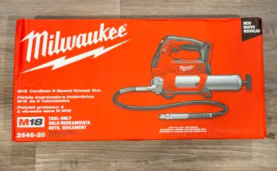 Milwaukee M18 18V Cordless 2-Speed Grease Gun - Tool Only - New, View more