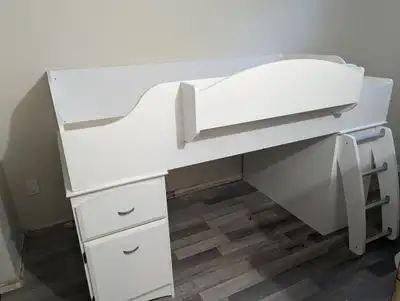 Low Loft Bed. Twin Size Bed Frames for Kids, Wood Loft Beds with, View more