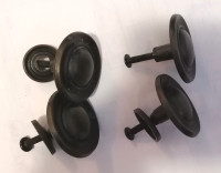 4pcs round vintage metal bronze knobs