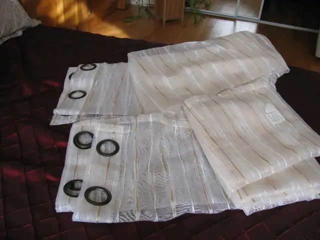 Cortinas transparentes de 2 paneles