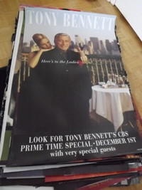TONY BENNETT BUNDLE DEAL/ALBUM PROMO POSTER+ CONCERT DVD