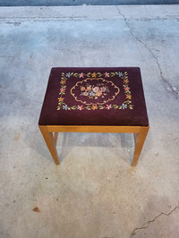 Vintage embroidered top stool