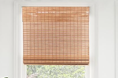 Bamboo Roman shade 24”x 48” (61cm x 122cm) New, in box, never used Woven bamboo wood slats Folding R...