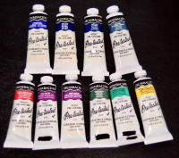 Grumbacher Pre-tested oil colours, (Unopened).