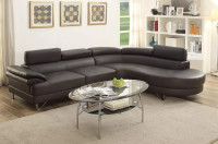 7 seater sectional with adjustable headrest