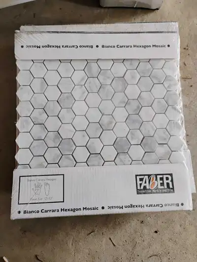 Perfect for small backsplash or shower floor/niche. 6 square feet of brand new tiles available plus...