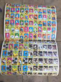 TOPPS …. 1972-73 Uncut Sheet …. with BOBBY ORR and KEN DRYDEN