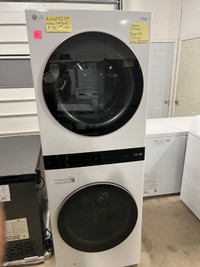 New on sale LG tower washer dryer in stock 1 year warranty 