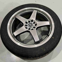 (PRICE DROP) Enkei EV5 “Hyper Black” Wheels + Tires (Set of 4)