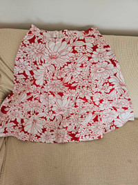 Skirt red floral