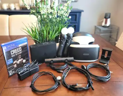 Sony Playstation PS VR Full Kit Creed Rise to Glory Boxing Game Bundle Virtual Reality Headset ⎮ Cam...