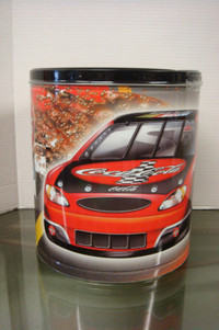 Coca Cola NASCAR Tin Popcorn Can