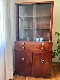 Vintage china Cabinet/Hutch-Solid Wood, View more