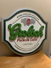Vintage Grolsch Holland Premium Beer Lager Mint sign