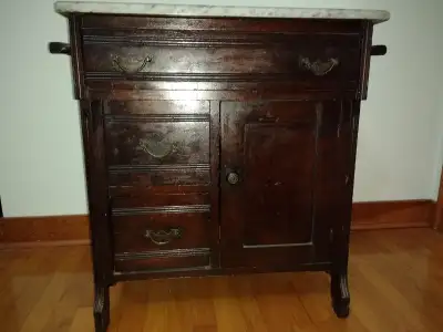 Antique (late 1800s) washstand, View more