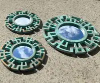 Turquoise Accent Mirror Set (3)