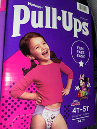 Pull ups 4-5T girls filles 74 count 