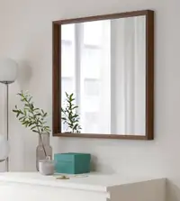 Large square mirror works great with malm dresser