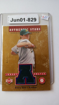 2004 Upper Deck Authentic Stars Jerseys Gold /100 Barry Zito #AS