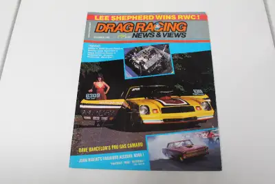 Drag Racing News & Views magazine. December 1982 issue. 62 pgs.