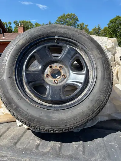 Only used one season lots of tred left on tires 5 bolt pattern size in pictures. If interested pleas...