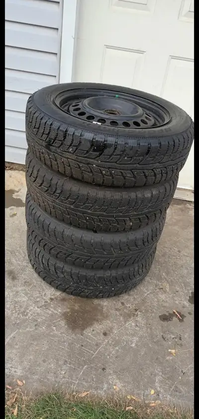 15 inch rims BFgoodrich winter tires 175 65r15 bolt pattern 4x100 $350 16 inch wheels and Michelin X...