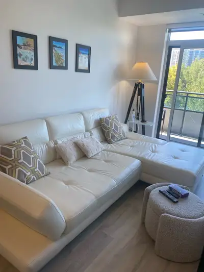 White Leather Sectional Sofa, View more