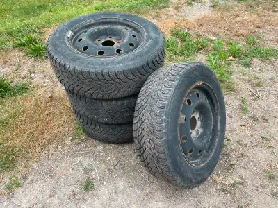 4 used Tires on Rims, Nokian Winters, 195/65 R15. Good tread left on tires. Commonly used for: Honda...