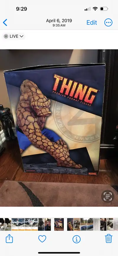 Selling Sideshow Thing statue with art box. Slight blemish on shorts seen in picture. Not Bowen Koto...