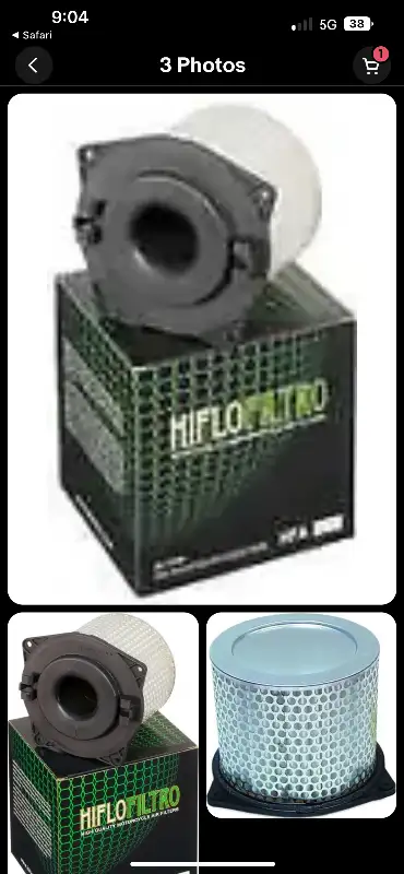 New in box Suzuki Katana GSX 750 GSX 650 Replacement Air Filters GSX 1998 to 2006 new & used parts v...