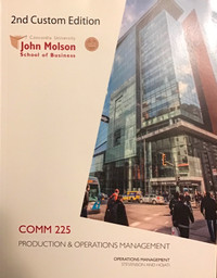 COMM 225: Production & Operations Management : Custom Publicatio