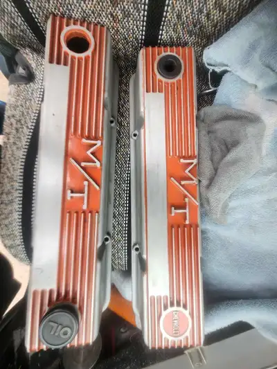 Mickey Thompson valve covers small block Chevy.$300