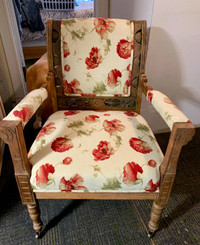 Reupholstered Antique Chair