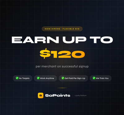 Flexible Gig – Earn Cash Signing Up Local Businesses | SoPoints, View more