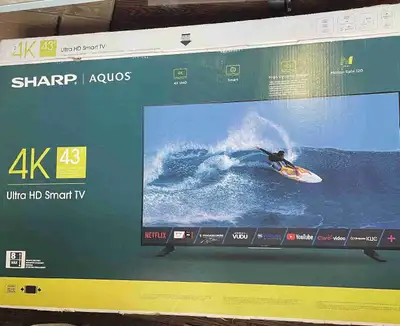 I'm selling a Sharp 43" 4K Ultra HD Smart TV that delivers stunning picture quality and smart functi...