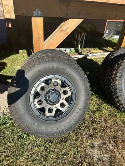 Sailun Terramax Rt On Ultra Mortor Sport warlock 217 in bronze 35x12.50R17 3PMSF Rated 2 at 11/32 2...