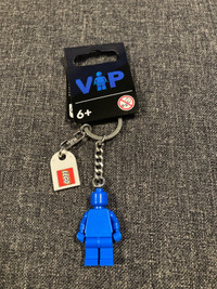 VIP Blue Lego Figure Keychain