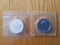 Pieces monnaie MRC Feuille d'erable canadien argent 9999 1995