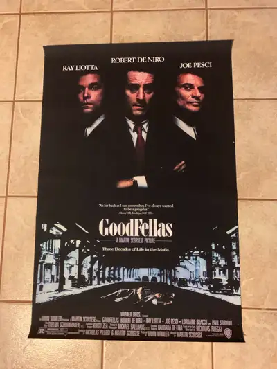 Goodfellas movie poster for sale comes framed 24 x 36 $75. Please check out my other posters.