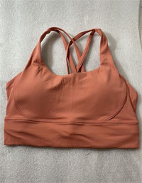 Luca Domello Womens Sports Bra, Coral Red Sz M