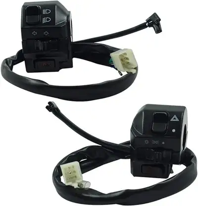 New ebike emotorcycle switch control set. (Lights, signal, horn, start, hazard/ kill switch).