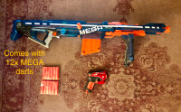 Nerf “Sonic Ice” MEGA Centurion and Bigshock with ammo.