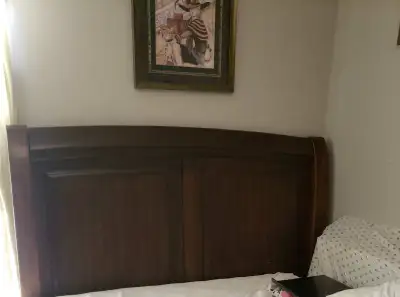 FREE FREE  Queen Sleigh Headboard & Footboard, View more