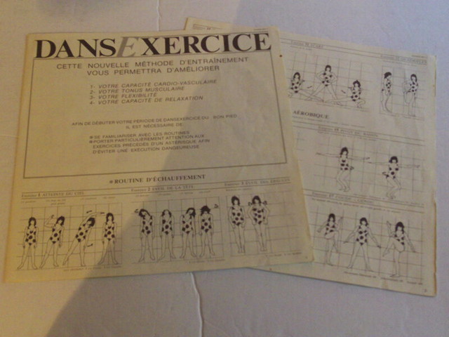 2 VINYLES DE DANSE EXERCICE DE CLAIRE PIMPARÉ 1982 dans Art et objets de collection  à Laval/Rive Nord - Image 4