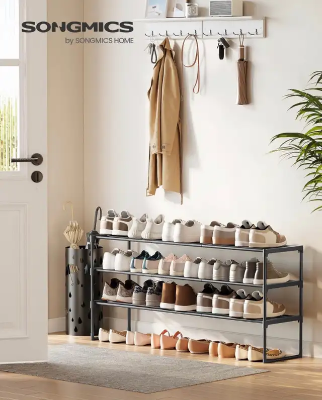 SONGMICS 3-Tier Metal Shoe Rack in Storage & Organization in Oshawa / Durham Region - Image 5