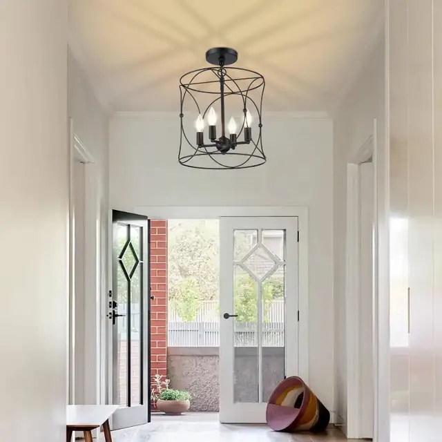 Untrammelife 4-Light Black Chandelier Pendant in Indoor Lighting & Fans in Mississauga / Peel Region - Image 5