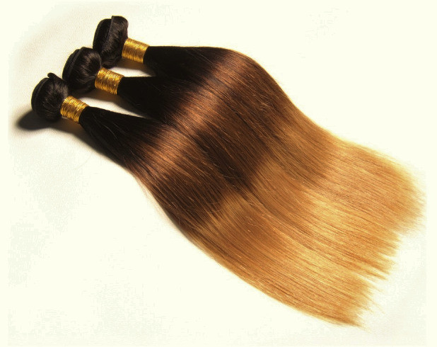 3 Bundles Peruvian Ombre 3-Tone 1B/4/27# Straight Human Hair dans Santé et besoins spéciaux  à Ville de Montréal - Image 4