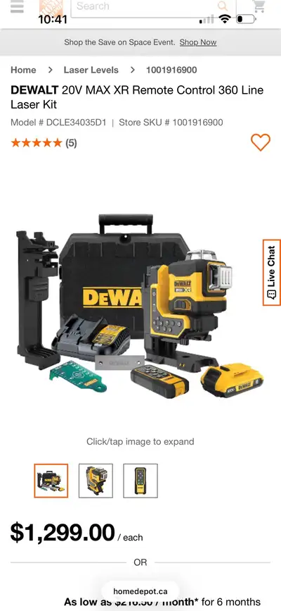 DeWalt 20V MAX XR Laser Kit, View more