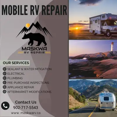 Mobile RV & Trailer Repair Services – We Come to You! RV & Trailer De-Winterizing Special On Now! Sk...